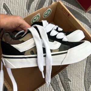 Kids Camouflage Low-Top Sneakers with White Accents